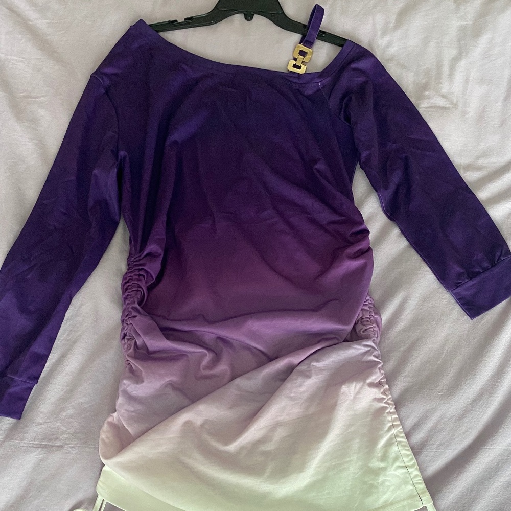 NEW Color Block Skew Neck Dress